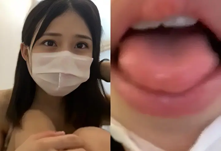 気持ちよさそうな舌を持つ女